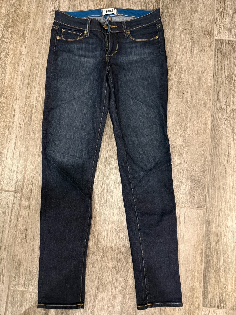 Paige Women’s Skyline Skinny Dark Blue Jeans - size 26